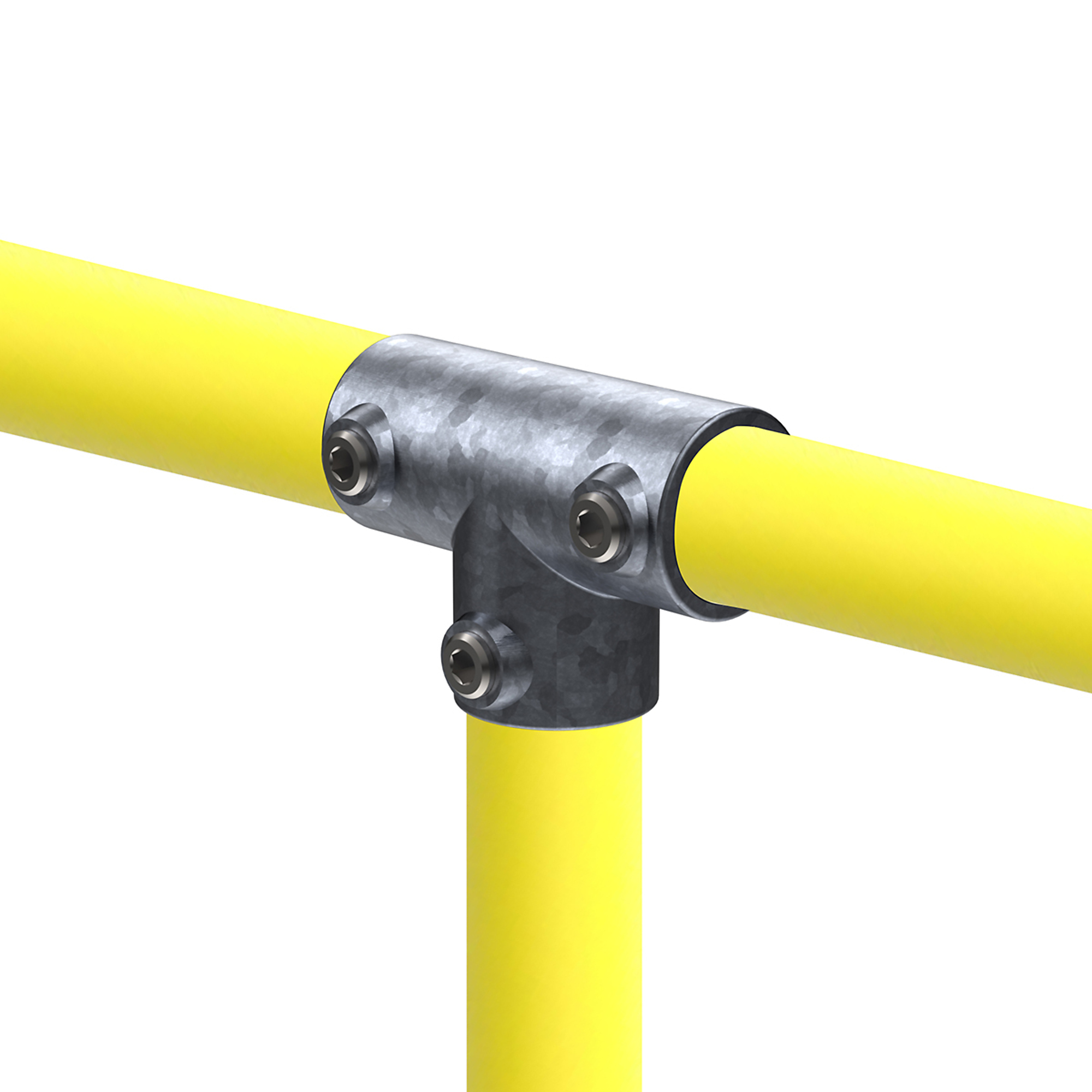 Safety Rail Co. Galvanized Pipe Fitting - Three Socket Tee - 1-1/2in - MODEL #150280